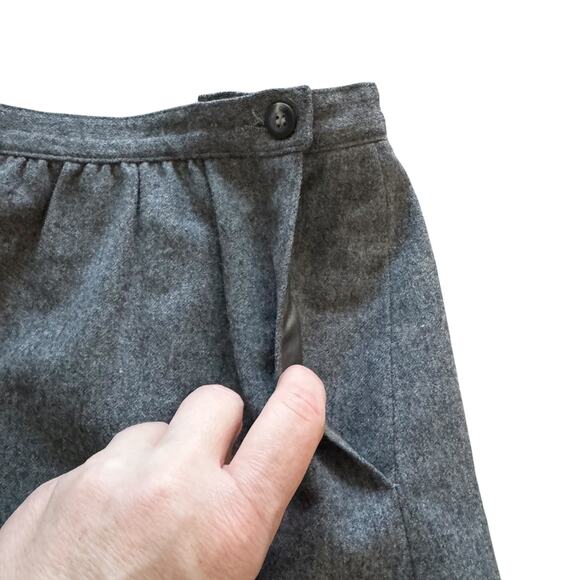 Pendleton Vintage 100% Wool Skirt Women Sz 12 14 Gray Midi preppy academia - Picture 3 of 11